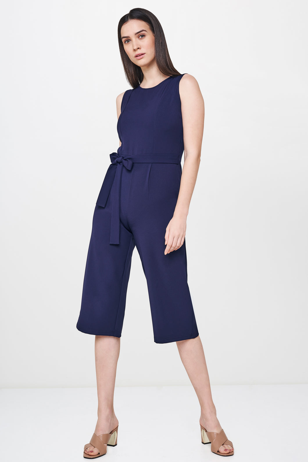 Navy Sleeveless Jumpsuit