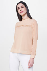 Flesh High Neck Top