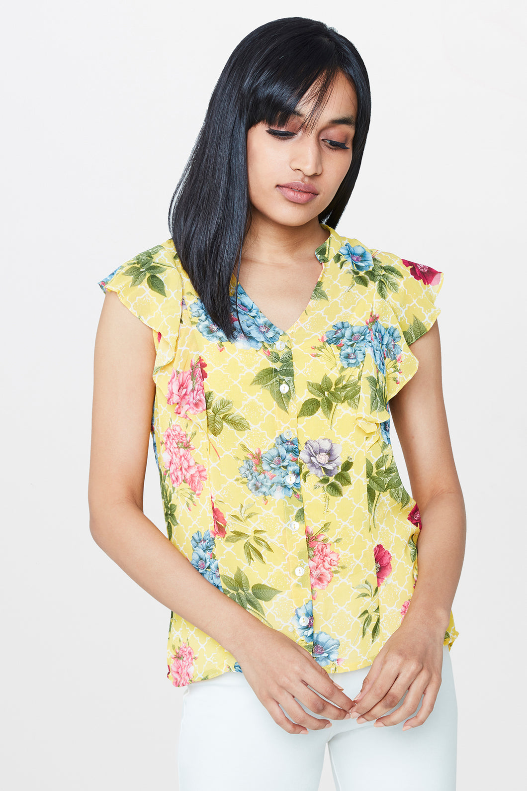 Yellow Floral Top