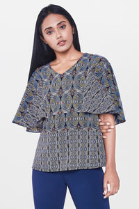 Abstract Print Cape Top