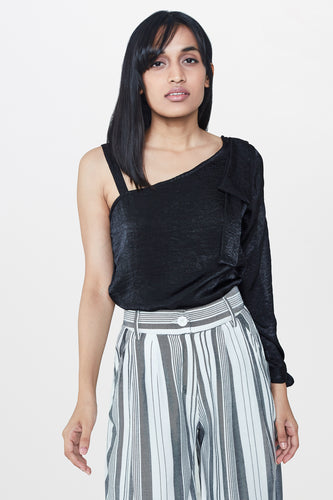 Black One Shoulder Top