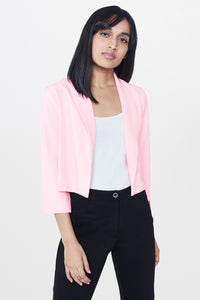 Light Pink Cropped Jacket