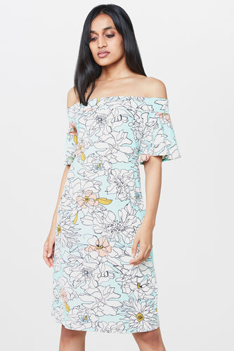 Off Shoulder Floral Dress