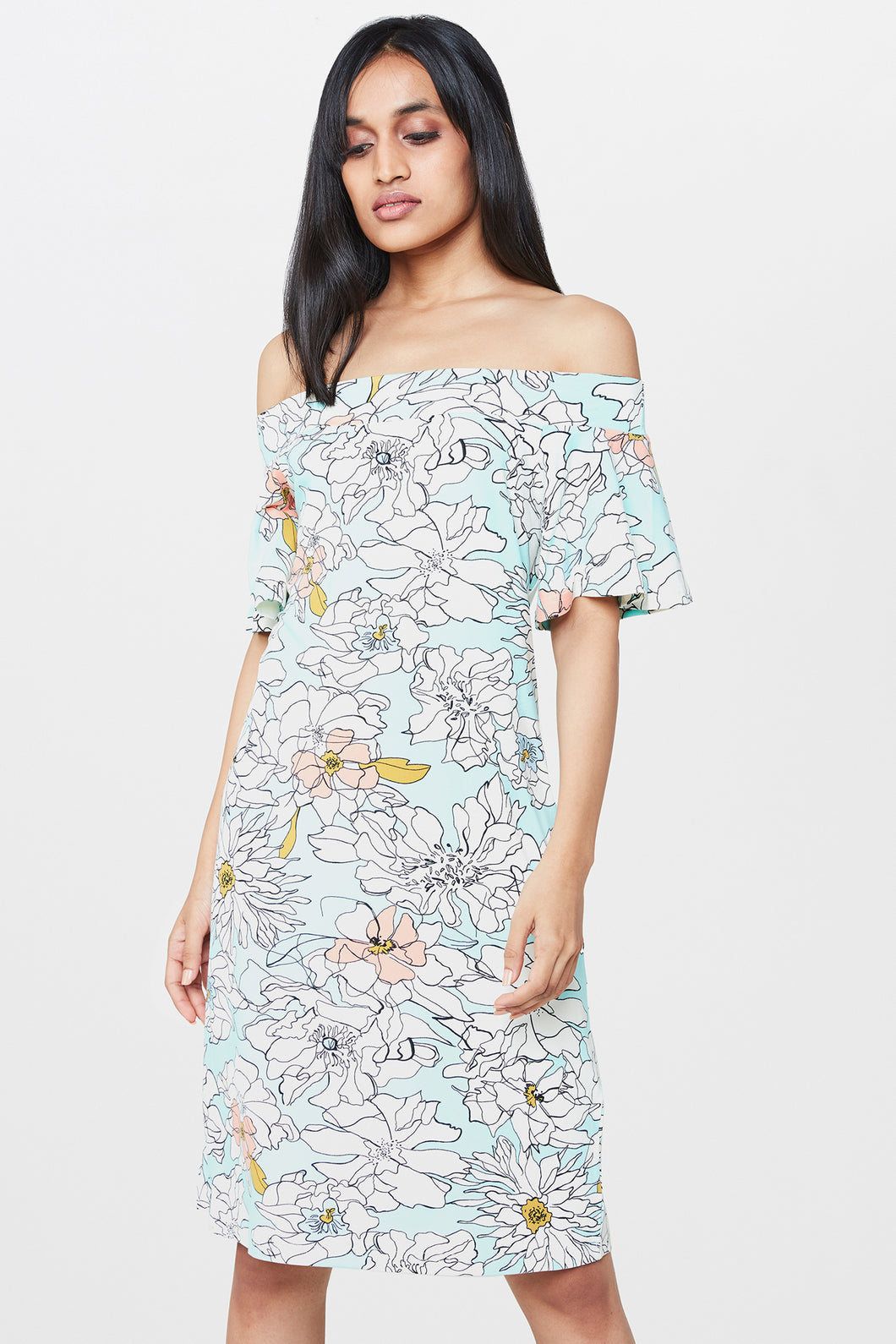 Off Shoulder Floral Dress