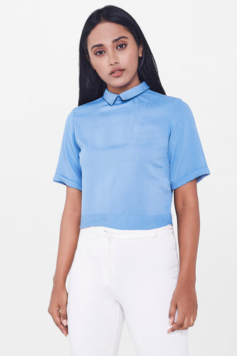 Powder Blue Crop Top