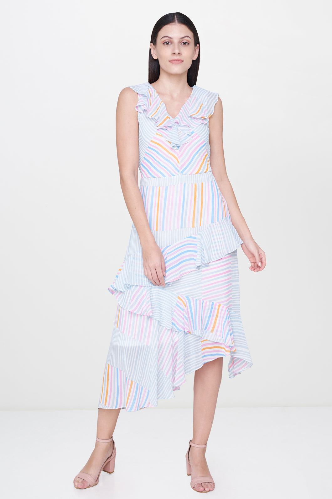 Light Blue Ruffle Dress