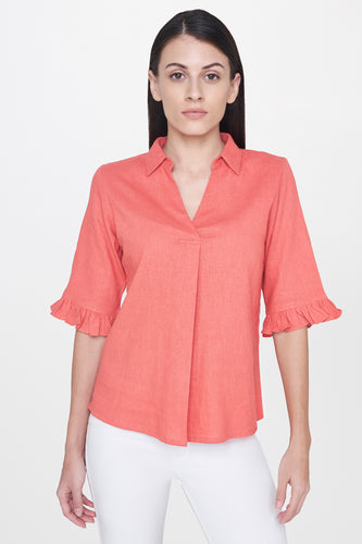 Coral Frill Top