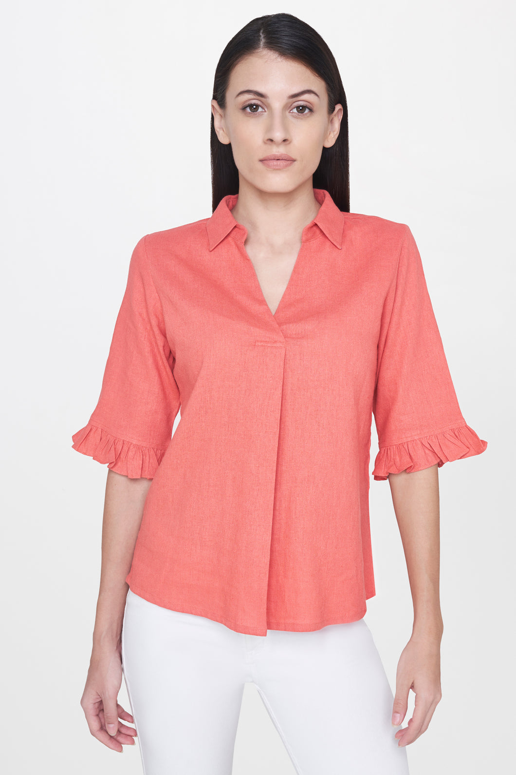 Coral Frill Top