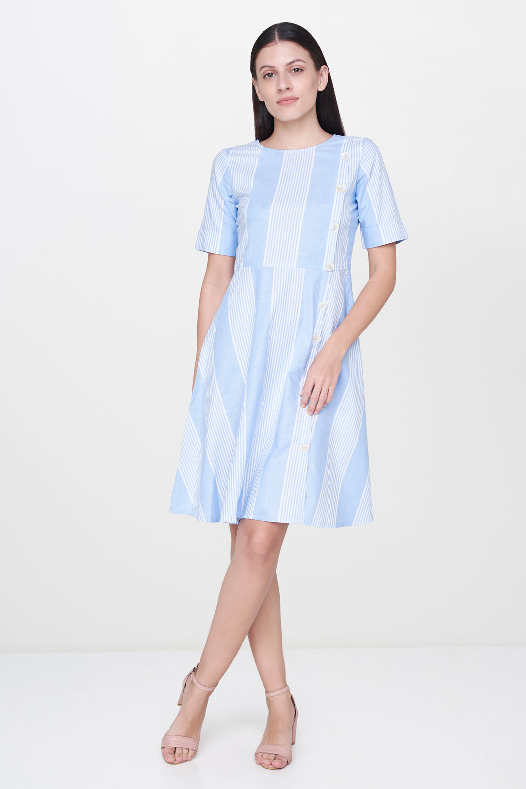 Powder Blue Skater Dress
