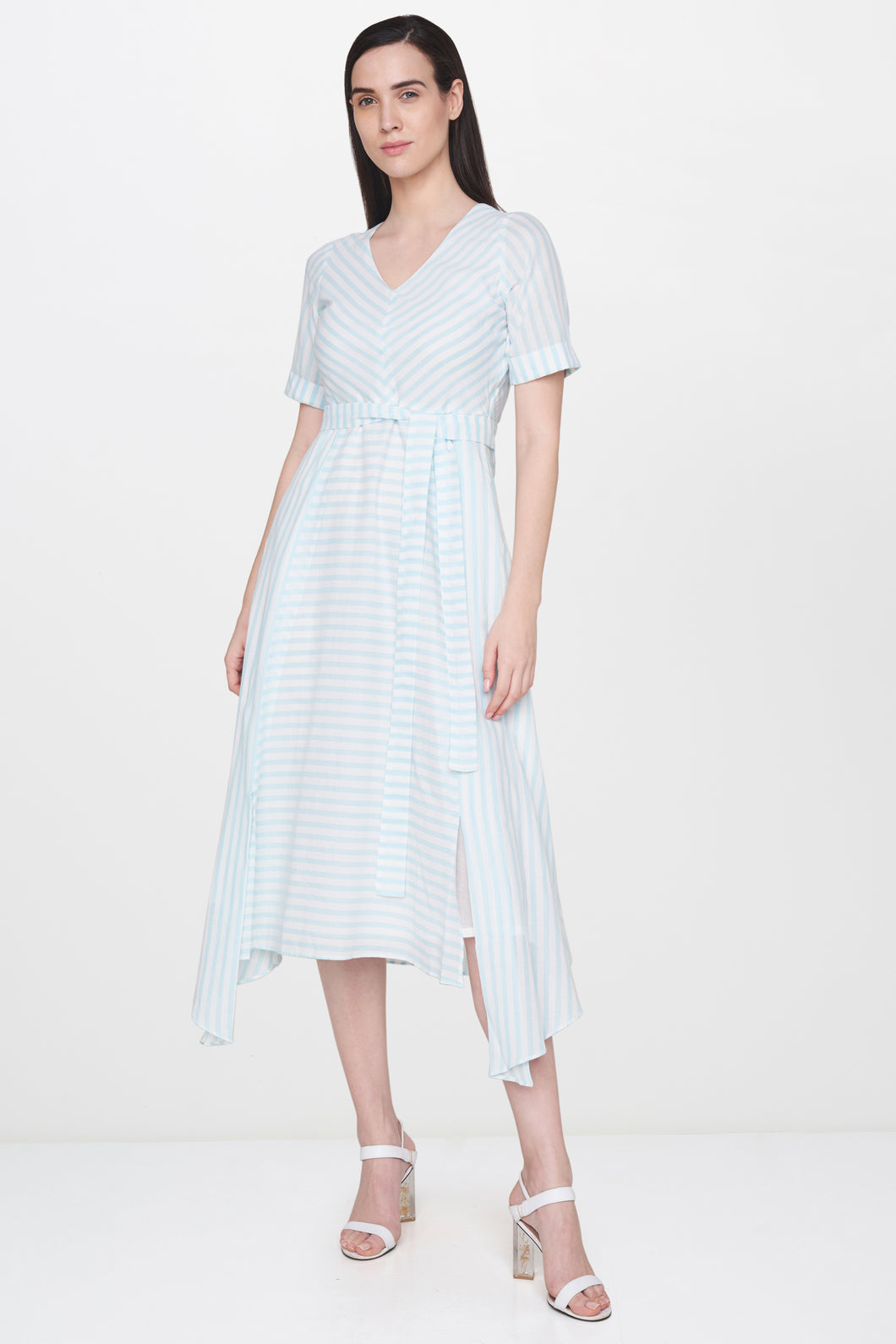 Powder Blue Stripe Dress
